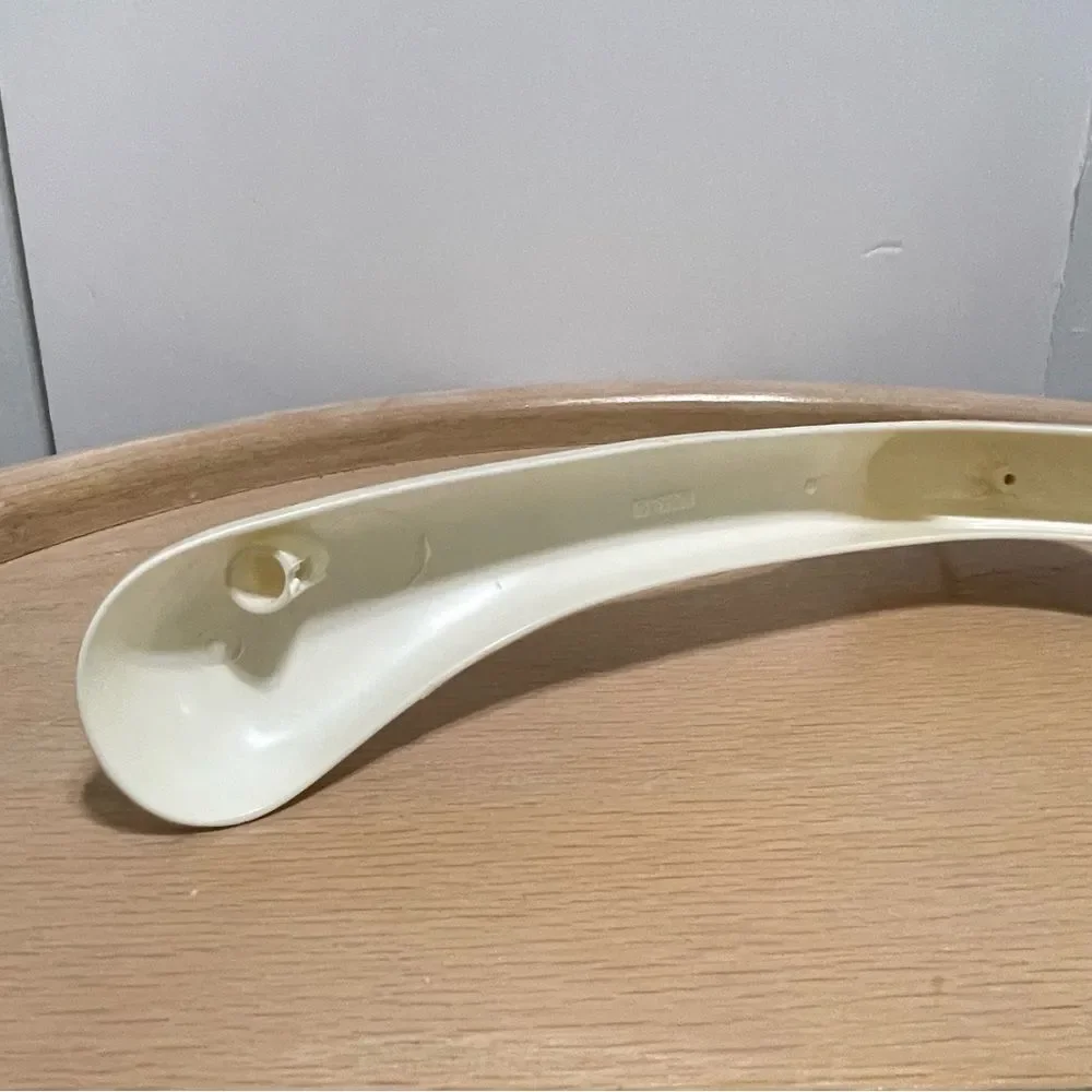 Escada Ivory Plastic Garment Coat Hanger Velvet-Like Non-Slip Fabric Gold Logo